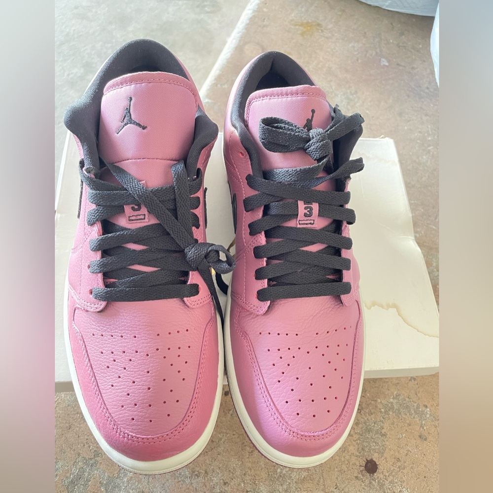 Jordan Sneakers with Pink and Black Accents